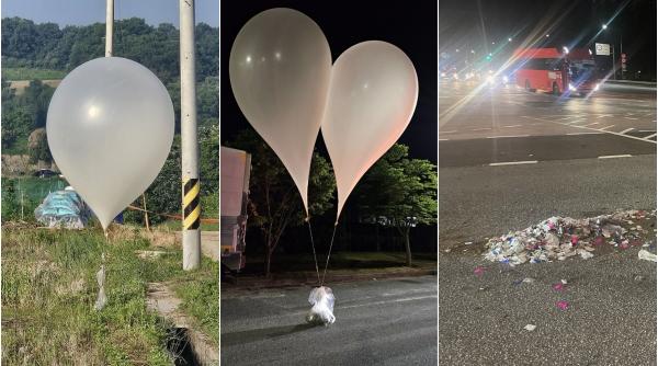 Kim Jong Un și-a trimis baloanele cu gunoi direct la Președinția Coreei de Sud. Au fost mobilizate echipe de intervenție chimică