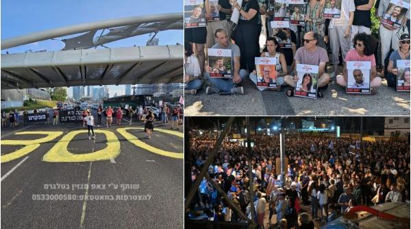 Familiile ostaticilor din Gaza au ieșit pe străzile din Tel Aviv pentru a marca 300 de zile de captivitate. „Acord sau abandon