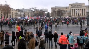Protest puternic la Budapesta contra 