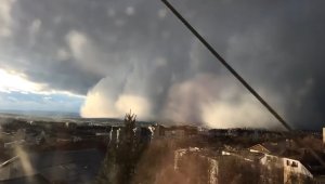 VIDEO. Imagini apocaliptice cu furtuna Sabine surprinse în Suceava