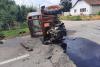 O femeie și un bărbat au murit pe un drum din Arad, după ce mașina le-a fost strivită de un tractor 714718