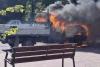 O camionetă a fost cuprinsă de flăcări pe un Bulevard din Constanța. Intervenție de urgență a pompierilor 900248