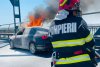 Incendiu pe „Podul Prieteniei” dintre România și Bulgaria: O mașină a luat foc în mers 910401