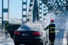 Incendiu pe „Podul Prieteniei” dintre România și Bulgaria: O mașină a luat foc în mers 910402