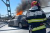 Incendiu pe „Podul Prieteniei” dintre România și Bulgaria: O mașină a luat foc în mers 910404