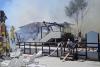 Incendiu la un restaurant renumit din Horezu, Vâlcea. Pompierii sting flăcările cu apa dintr-o piscină 915164